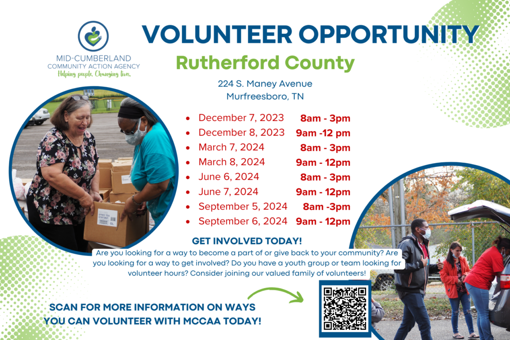 Rutherford Co. Food Giveaway Volunteer Opportunity